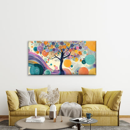 Abstract Colorful Tree Whirlpoo Wall Art Canvas Office Home Room Framed 120x60cm