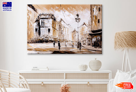 Paris Street & People Watercolor Painting Wall Art Limited Edition High Quality Print