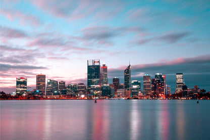 Sunset Skyline Perth Australia Wall Art Decor 100% Australian Made