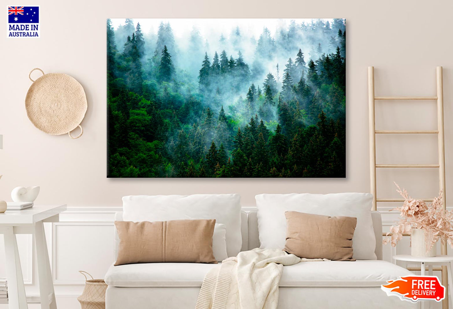 Misty Mountain Landscape Wall Art Decor 100% Australian Made