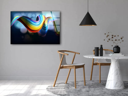 Rainbow Color Abstract UV Direct Aluminum Print Australian Made Quality