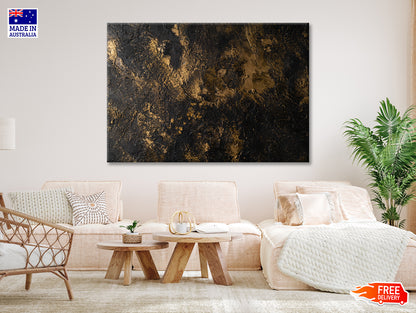 Luxury Textured Black & Gold Art Print 100% Australian Made