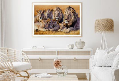 A Pride of Lions Resting Together In the Grasslands Home Decor Premium Quality Poster Print Choose Your Sizes