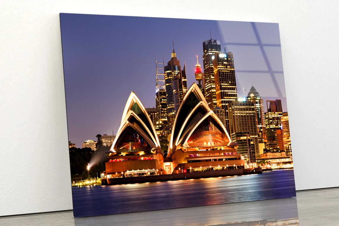 Australia Iconic Sydney City  Acrylic Glass Print Tempered Glass Wall Art 100% Made in Australia Ready to Hang