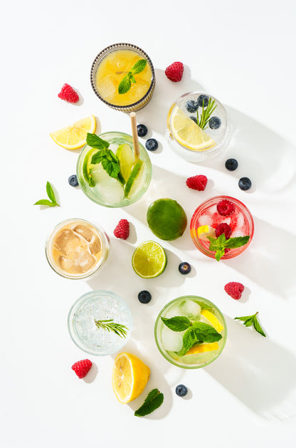 Summer Drinks Colored Cocktails 40x60cm Metal Print Ready to Hang