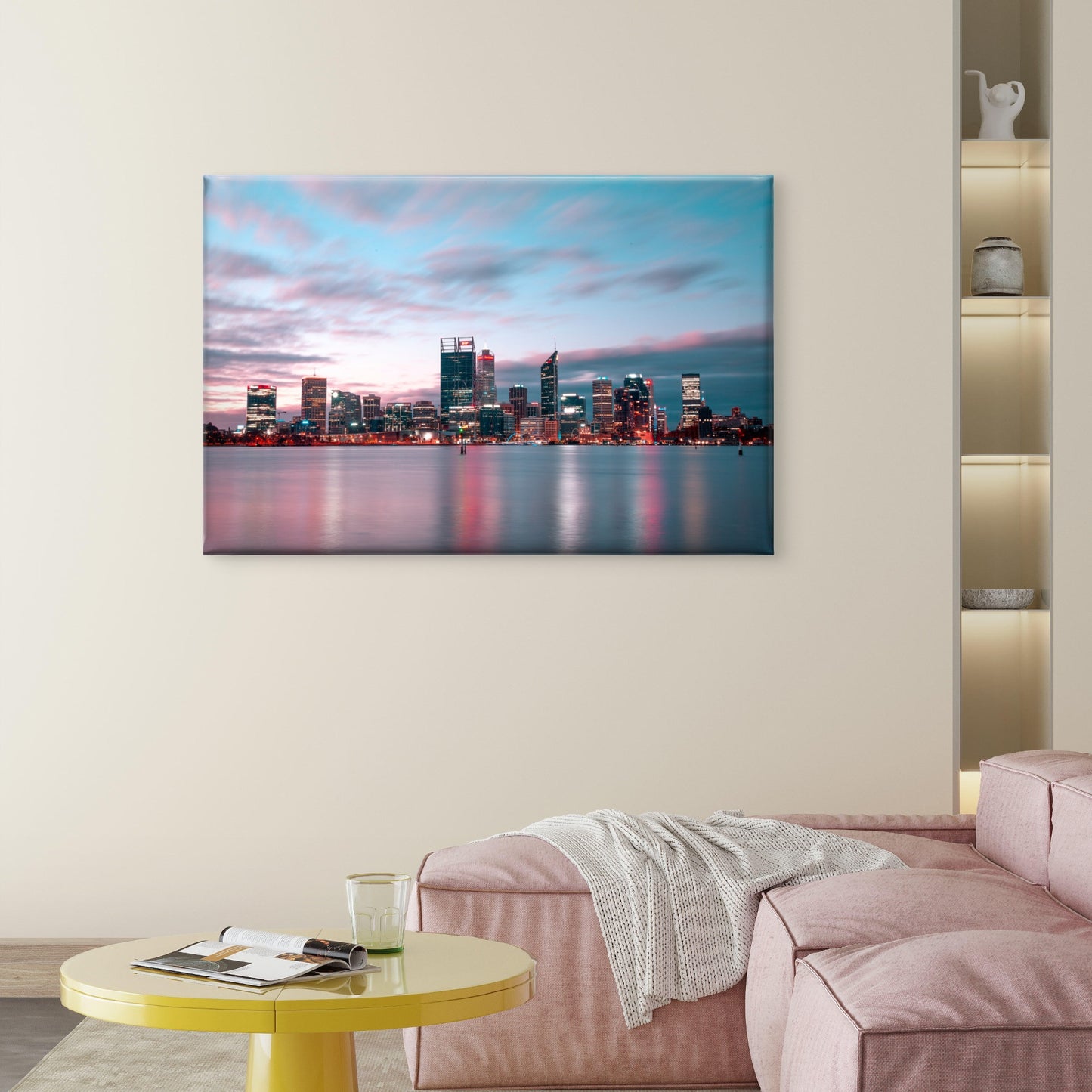 Sunset Skyline Perth Australia Wall Art Decor 100% Australian Made