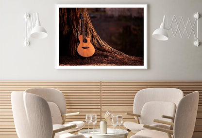 Wooden Acoustic Guitar Home Decor Premium Quality Poster Print Choose Your Sizes