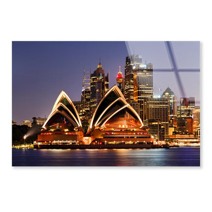 Australia Iconic Sydney City  Acrylic Glass Print Tempered Glass Wall Art 100% Made in Australia Ready to Hang