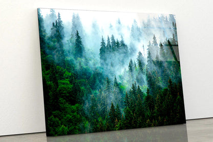 Misty Mountain Landscape Acrylic Glass Print Tempered Glass Wall Art 100% Made in Australia Ready to Hang