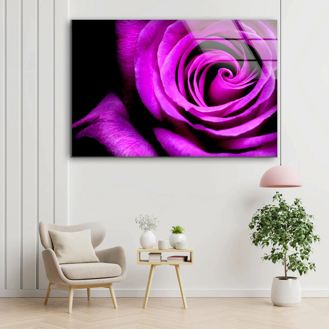 Pink Rose Flower Petals UV Direct Aluminum Print Australian Made Quality