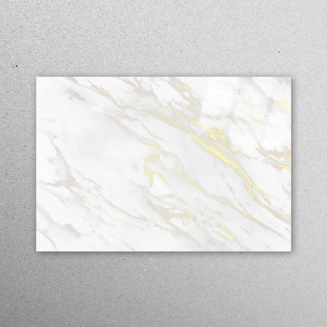 Gold Yellow Marble Acrylic Glass Print Tempered Glass Wall Art 100% Made in Australia Ready to Hang