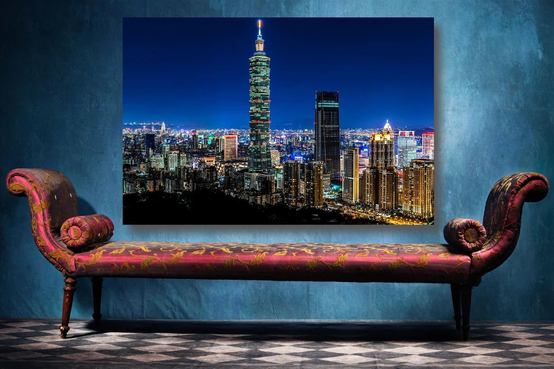 Taipei Taiwan Cityscape UV Direct Aluminum Print Australian Made Quality