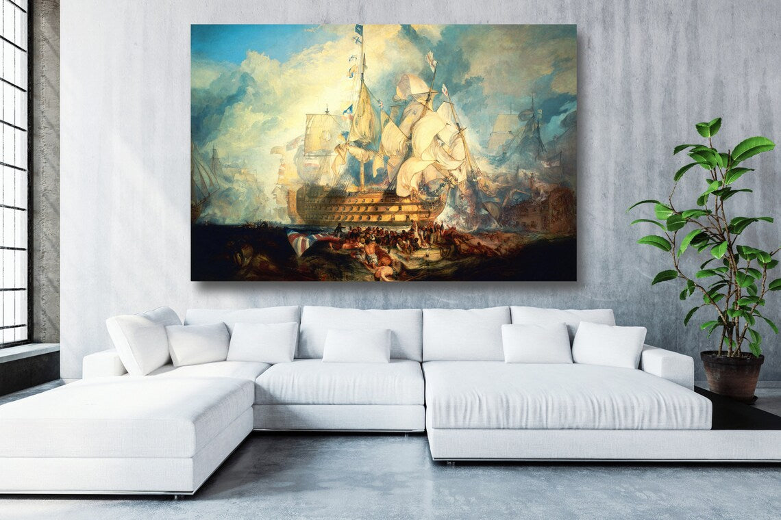 JMW Turner, The Battle Of Trafalgar UV Direct Aluminum Print Australian Made Quality