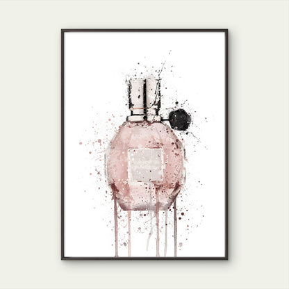 Modern Pink Fragrance Bottle Fashion Home Decor Premium Quality Poster Print Choose Your Sizes - Bella Home Decor