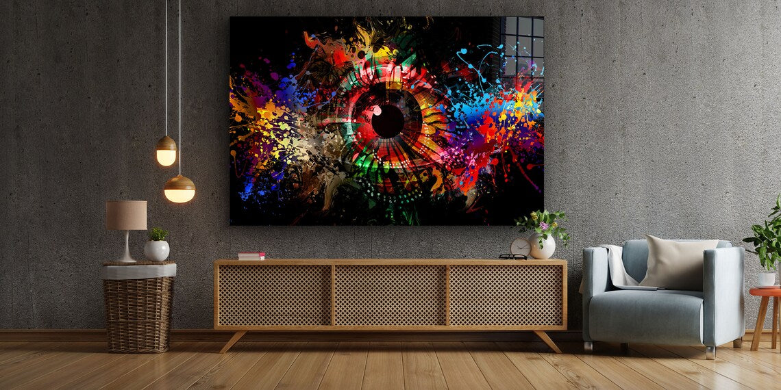 Colorful Eye Abstract UV Direct Aluminum Print Australian Made Quality