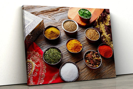 Spices on Table UV Direct Aluminum Print Australian Made Quality