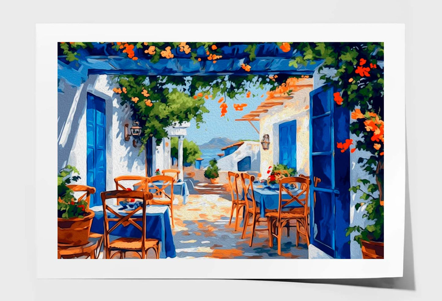 Island Greece Oil Painting Wall Art Limited Edition High Quality Print