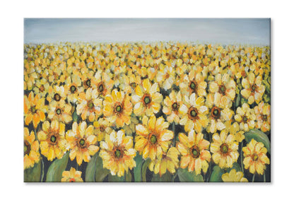 Sunflower Field Abstract Wall Art Limited Edition High Quality Print