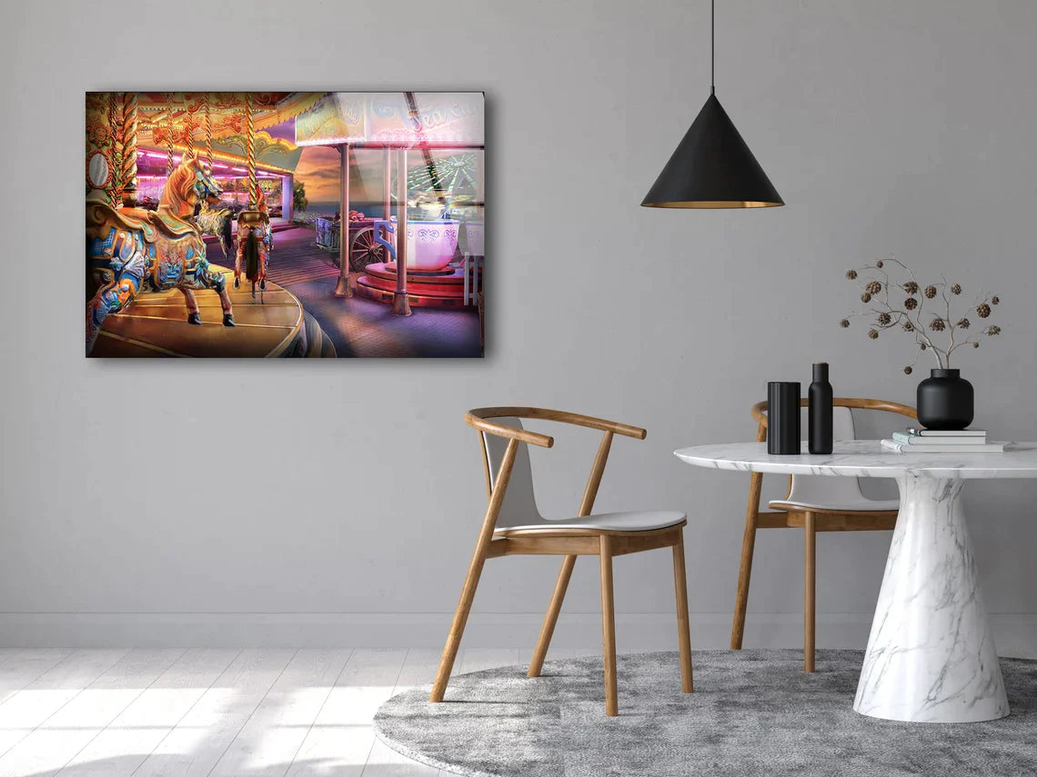 Carousel 3D Painting UV Direct Aluminum Print Australian Made Quality