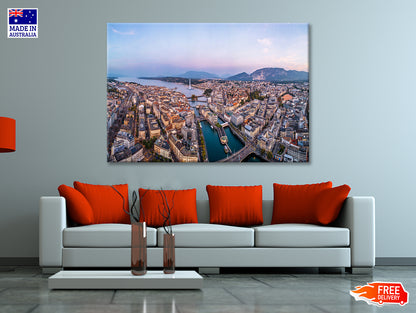 Buildings Of Geneva Switzerland Print 100% Australian Made