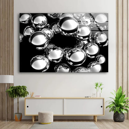 Silver Balls 3D Design UV Direct Aluminum Print Australian Made Quality