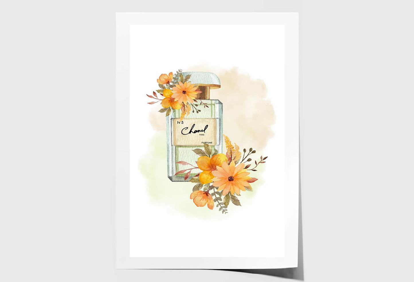 Perfume With Yellow Flowers Wall Art Limited Edition High Quality Print Unframed Roll Canvas None