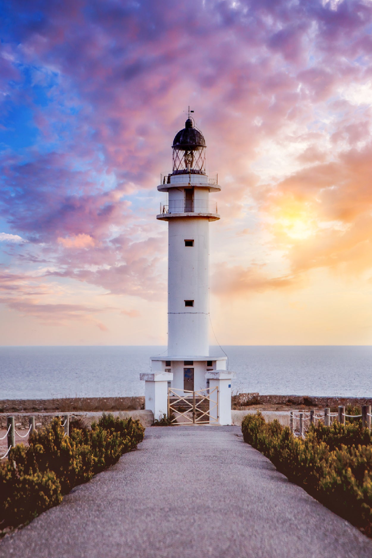 Road Leading To Lighthouse sunset Print 100% Australian Made