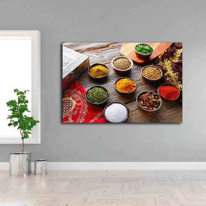 Spices on Table UV Direct Aluminum Print Australian Made Quality