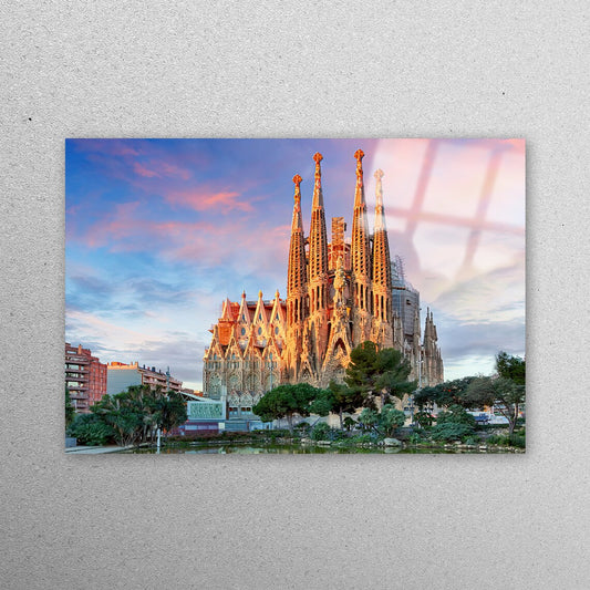 Barcelona Cityscape Acrylic Glass Print Tempered Glass Wall Art 100% Made in Australia Ready to Hang