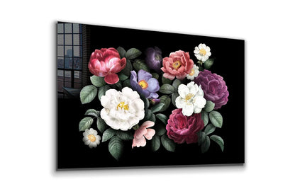 Colorful Flowers Leaves UV Direct Aluminum Print Australian Made Quality