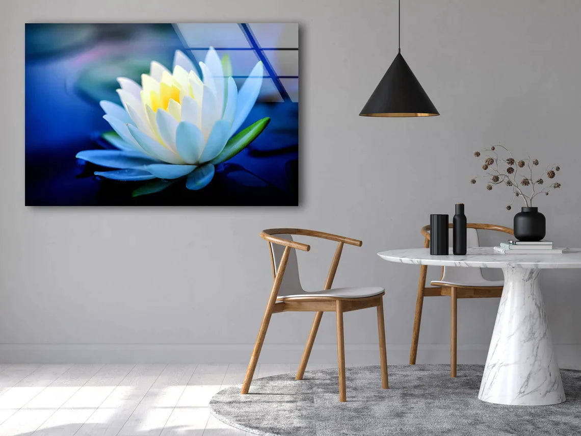 White Flower Closeup UV Direct Aluminum Print Australian Made Quality