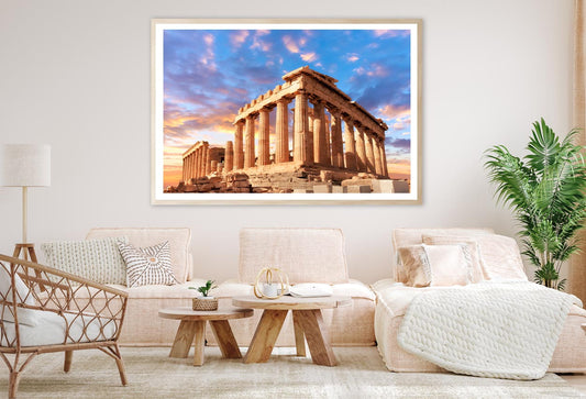 Parthenon Temple On a Sunset Home Decor Premium Quality Poster Print Choose Your Sizes