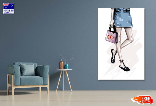 Stylish Pink Bag Fashion Art Print 100% Australian Made