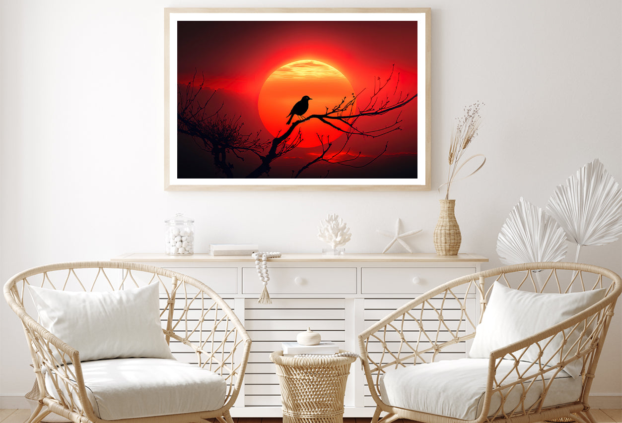 Bird, Sun & Sunset Home Decor Premium Quality Poster Print Choose Your Sizes