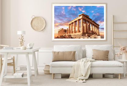 Parthenon Temple On a Sunset Home Decor Premium Quality Poster Print Choose Your Sizes