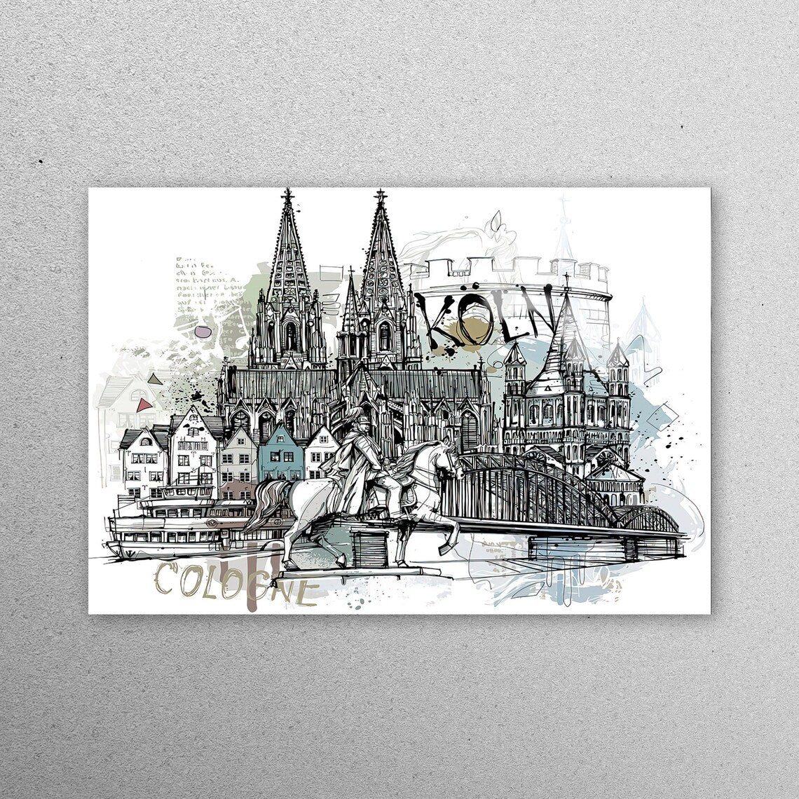 Koln City Wall Art Acrylic Glass Print Tempered Glass Wall Art 100% Made in Australia Ready to Hang