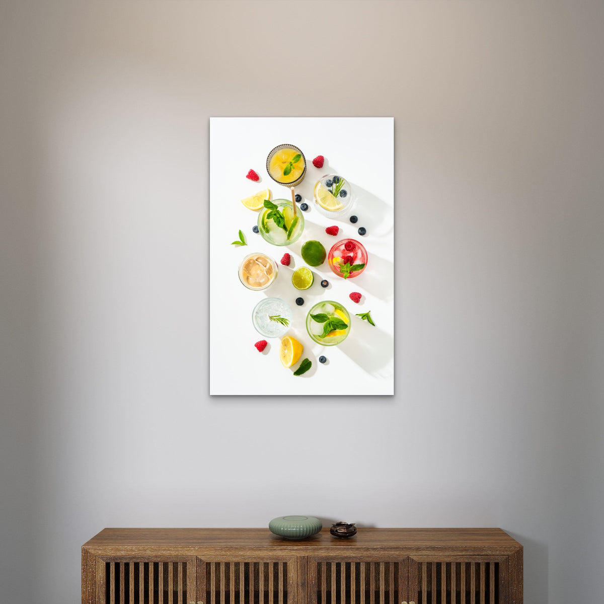 Summer Drinks Colored Cocktails 40x60cm Metal Print Ready to Hang