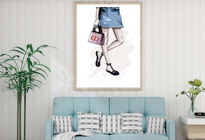 Stylish Pink Bag Fashion Art Design Home Decor Premium Quality Poster Print Choose Your Sizes