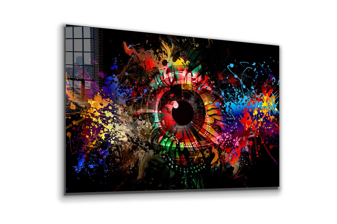 Colorful Eye Abstract UV Direct Aluminum Print Australian Made Quality