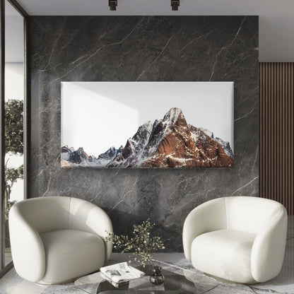 Snow Mountain Peak Sunset Wall Art Canvas Office Home Room Framed 120x60cm