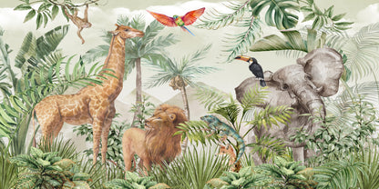 Africa Safari Jungle Animal Wall Art Canvas Office Home Room Framed 120x60cm