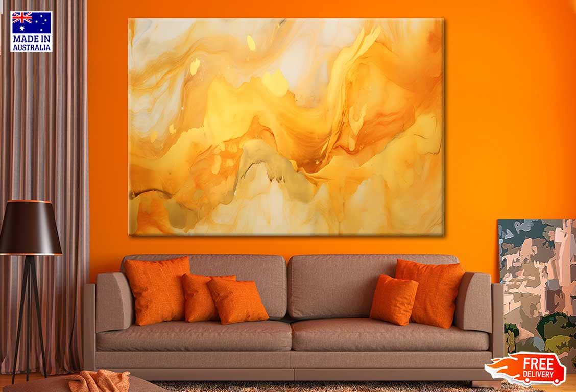 Golden Swirls Background Print 100% Australian Made