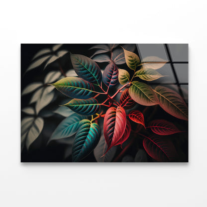 Leaves Close-Up View Acrylic Glass Print Tempered Glass Wall Art 100% Made in Australia Ready to Hang