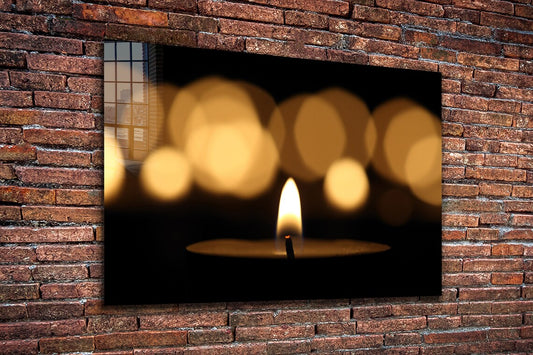 Candles on Dark View UV Direct Aluminum Print Australian Made Quality