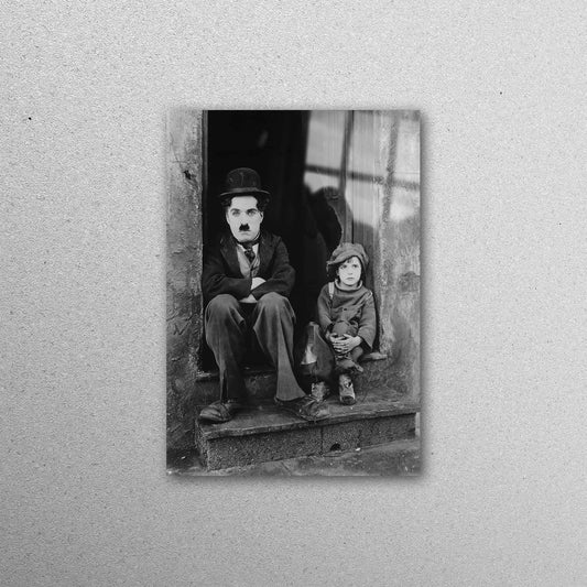 Charlie Chaplin With The Kid Acrylic Glass Print Tempered Glass Wall Art 100% Made in Australia Ready to Hang