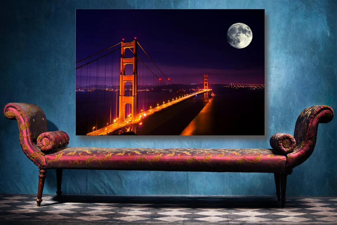 Golden Gate Bridge Wall Art UV Direct Aluminum Print Australian Made Quality