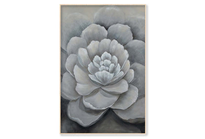 Gray Flower, Cool Colors, Blooming Wall Art Limited Edition High Quality Print