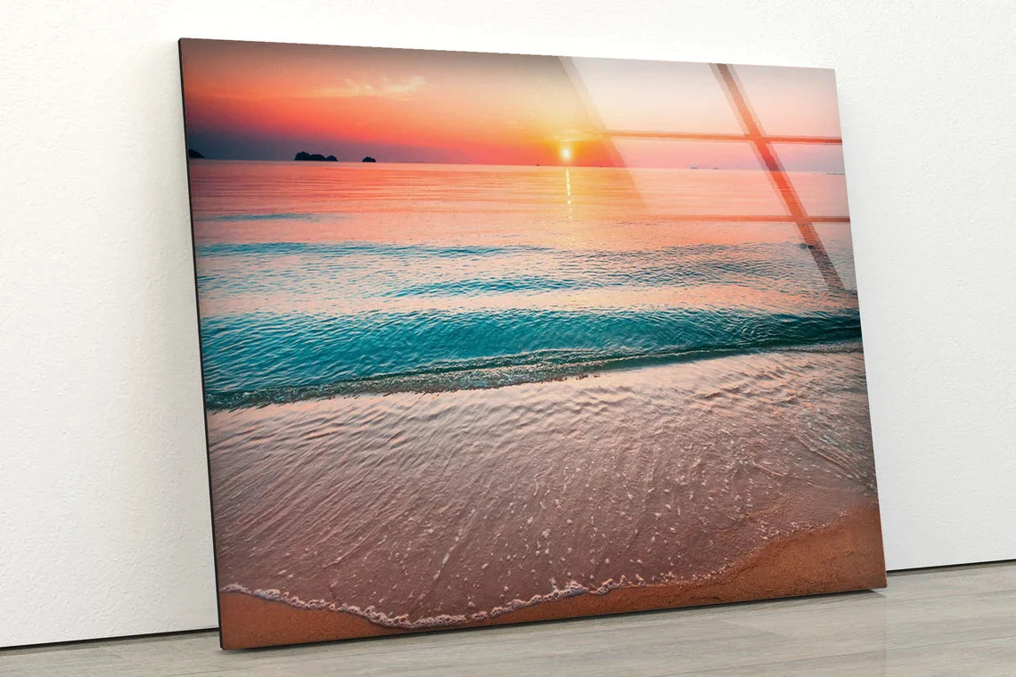 Sea Sunset Scenery UV Direct Aluminum Print Australian Made Quality