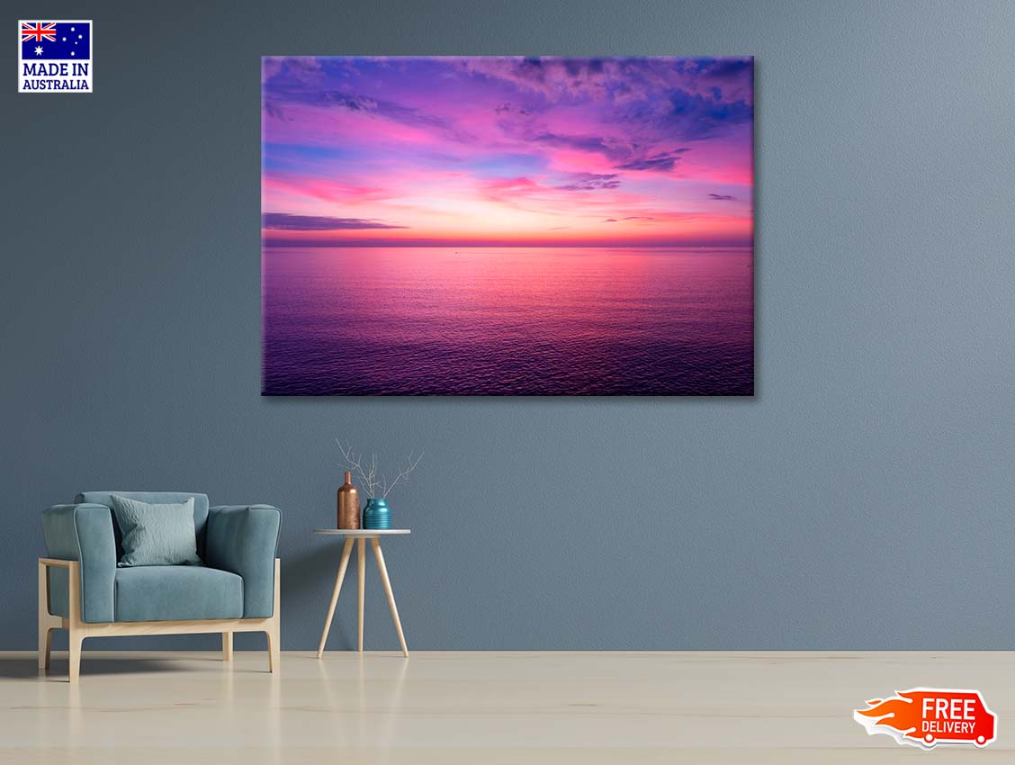 Aerial View Sunset Sky Print 100% Australian Made