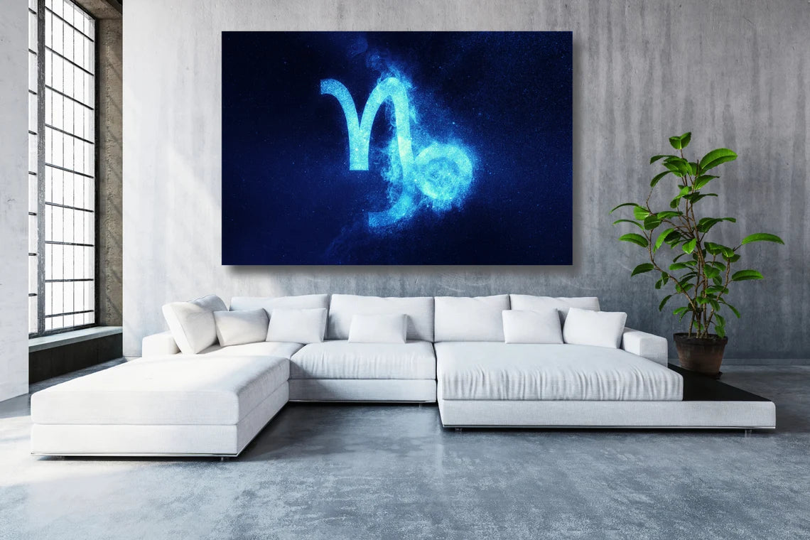 Capricorn Zodiac Acrylic Glass Print Tempered Glass Wall Art 100% Made in Australia Ready to Hang